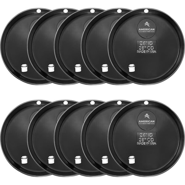 American Built Pro Water Heater Pan, 24 in PreDrilled Plastic wDrain Hose Adapter, 10PK WHP24-Drl P10 - main